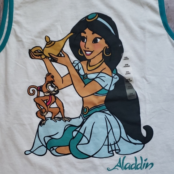 **FIRM** Disney Plus-Size Women's Jasmine Ringer Tank Top - Picture 3 of 9